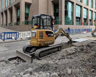 Caterpillar excavator (representative photograph)