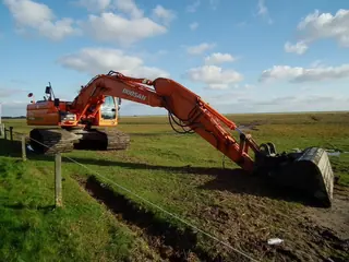 Doosan excavator (representative photograph)