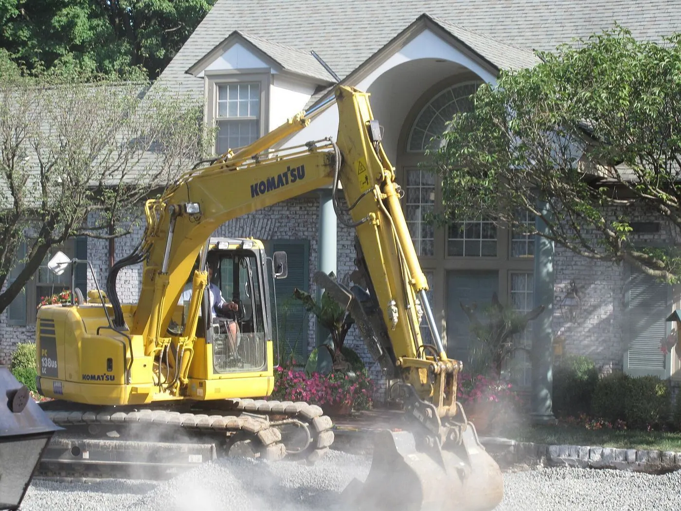 Komatsu machine at work (representative photograph)