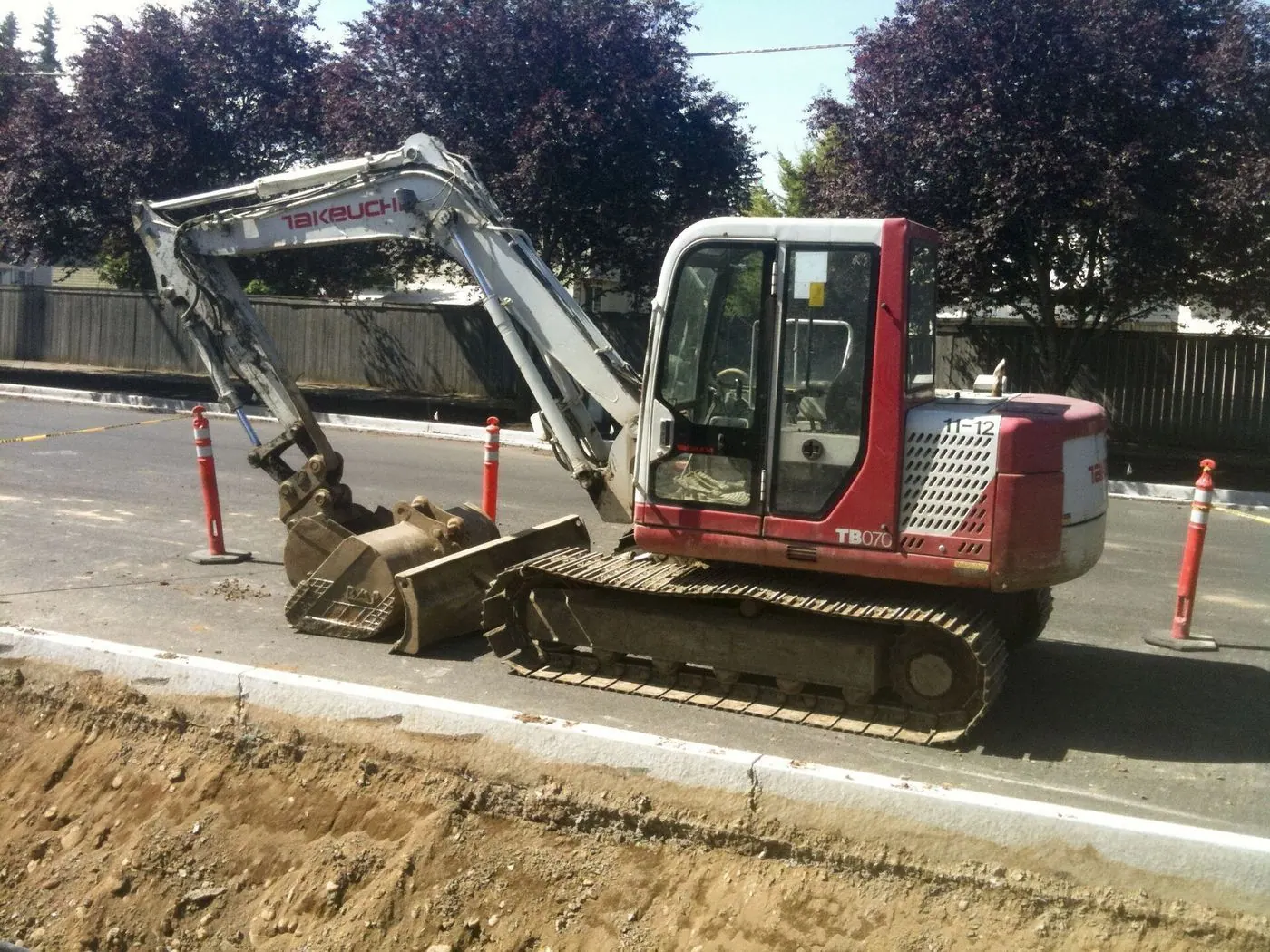 Takeuchi machine at work (representative photograph)