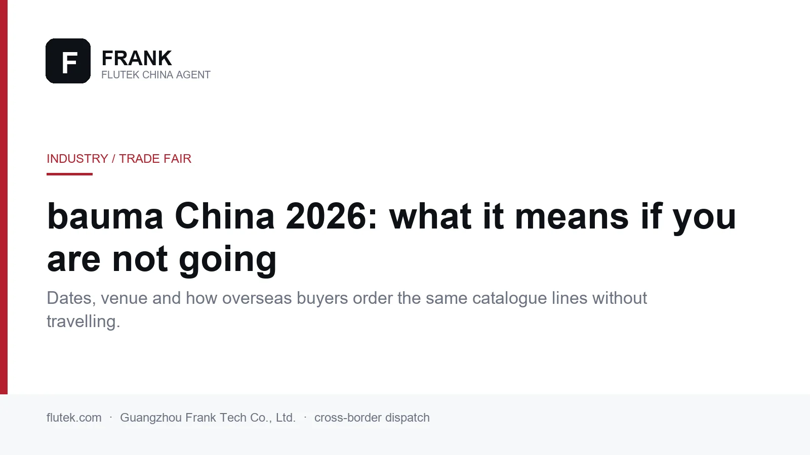 Title card for the article: bauma China 2026 and what it means for overseas buyers