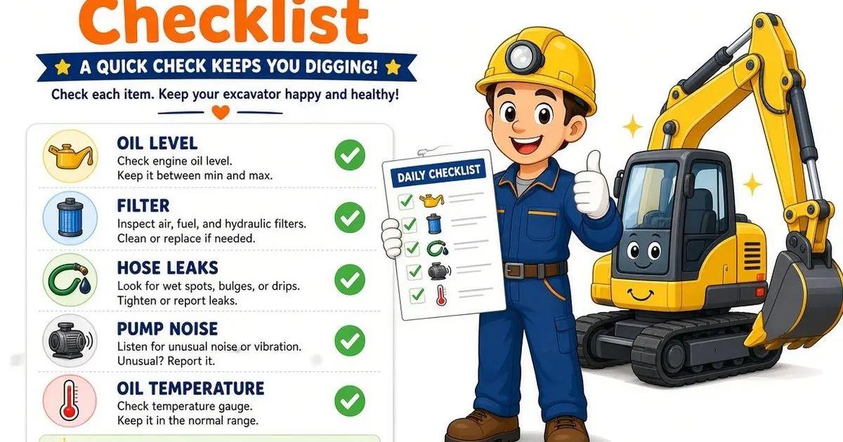 Excavator hydraulic system maintenance guide