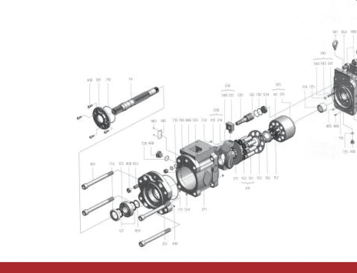 K3V112 / K5V140 tandem pump drawing